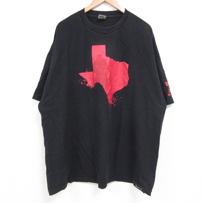 XL★古着 半袖 Tシャツ メンズ DIRTY DZN 大きいサイズ クルーネック 黒 ブラック 25may22 中古