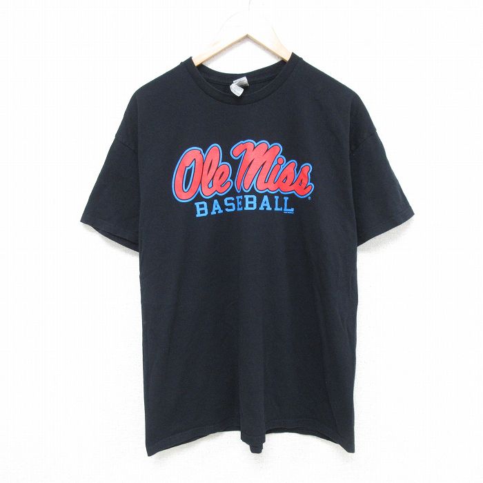 ベースボール 半袖Tシャツ ブラック XL | 古着