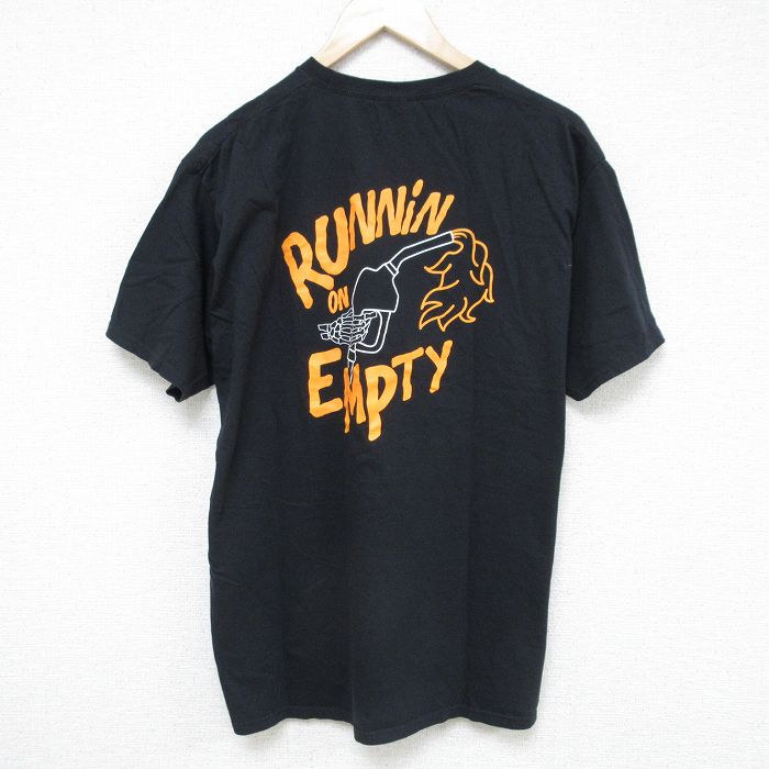 XL★古着 半袖 Tシャツ メンズ EMPTY クルーネック 黒 ブラック 25jun06 中古