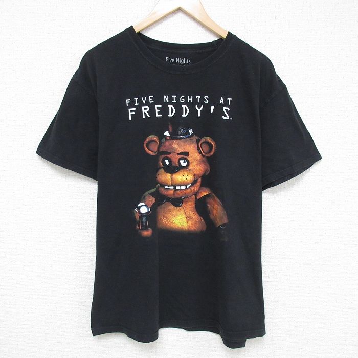 XL★古着 半袖 Tシャツ メンズ ファイブナイツアットフレディーズ コットン クルーネック 黒 ブラック 【spe】 25jun06 中古