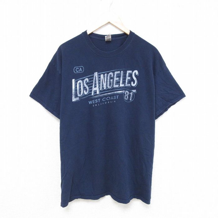 半袖Tシャツ ロサンゼルス ネイビー XL | 古着