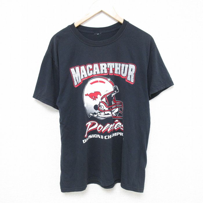 半袖Tシャツ アメフト ブラック L | 古着