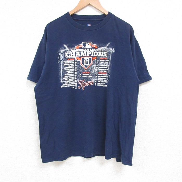 90s 半袖Tシャツ デトロイトタイガース ネイビー XL | 古着