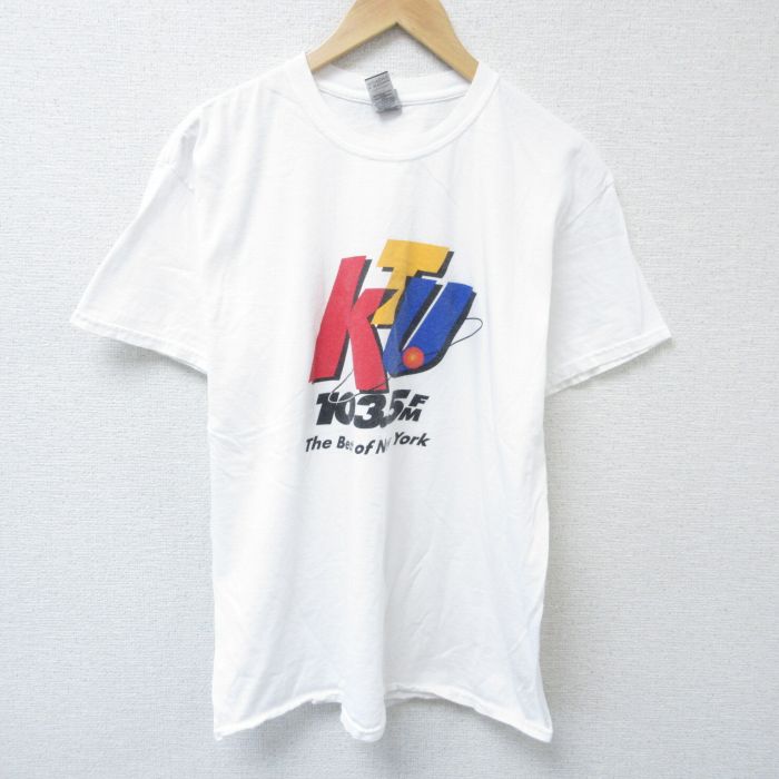 L★古着 半袖 Tシャツ メンズ KTU コットン クルーネック 白 ホワイト 25jun07 中古