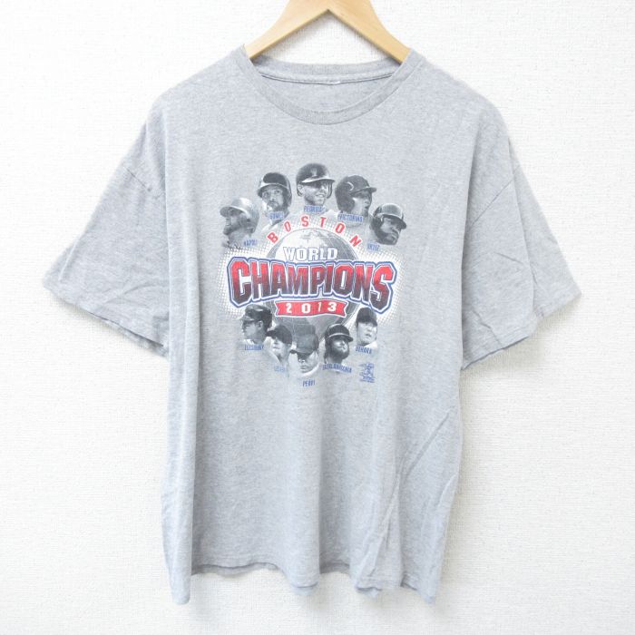 MLB ボストンレッドソックス 半袖Tシャツ 上原浩治 グレー XL | 古着
