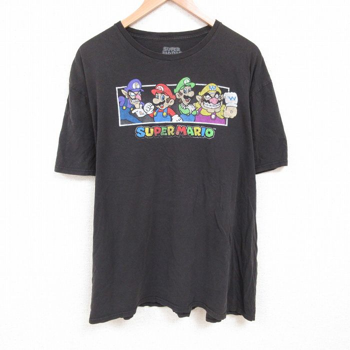 半袖Tシャツ スーパーマリオ ブラック XL | 古着