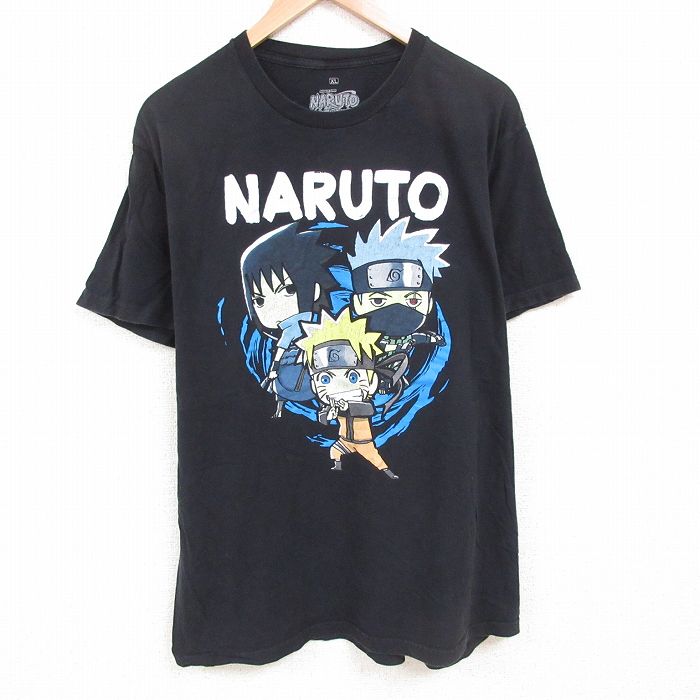リップルジャンクション 半袖Tシャツ ナルト疾風伝 ブラック XL | 古着