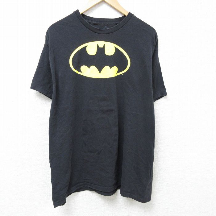 XL★古着 半袖 Tシャツ メンズ DCコミックス バットマン BATMAN 大きいサイズ コットン クルーネック 黒 ブラック 25jun11 中古
