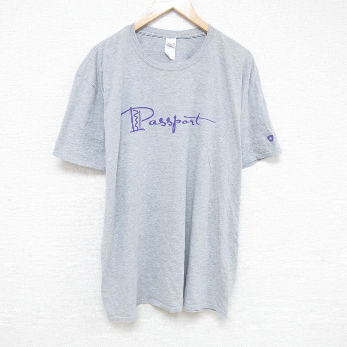 【50%OFF】XL★古着 半袖 Tシャツ メンズ マルコムX 大きいサイズ クルーネック グレー 霜降り 25jun13 中古