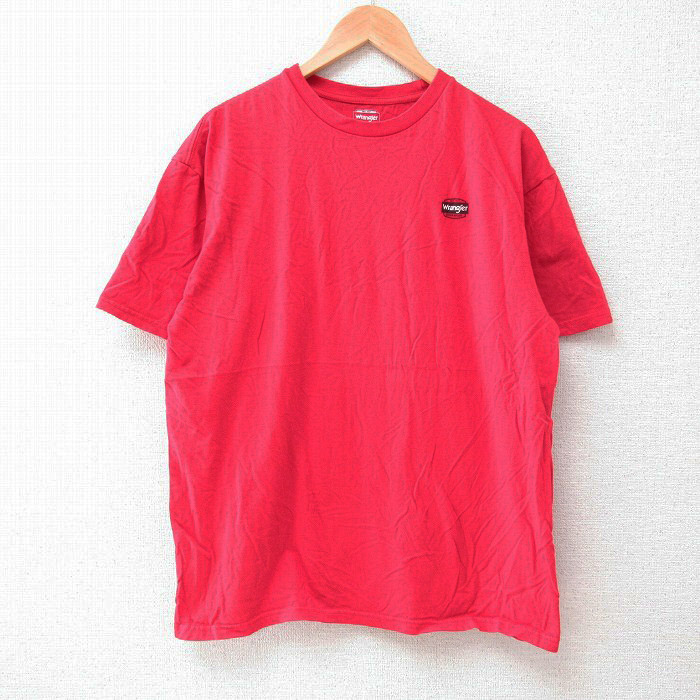 ラングラー 半袖Tシャツ ワンポイントロゴ レッド XL | 古着
