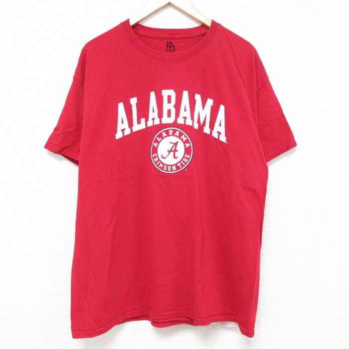 XL★古着 半袖 Tシャツ メンズ アラバマ コットン クルーネック 赤 レッド 25jun13 中古