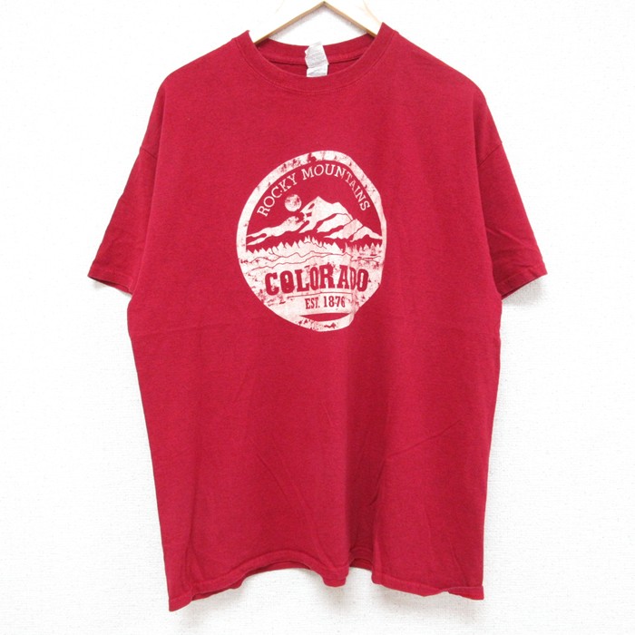 コロラド 半袖Tシャツ 霜降り レッド XL | 古着