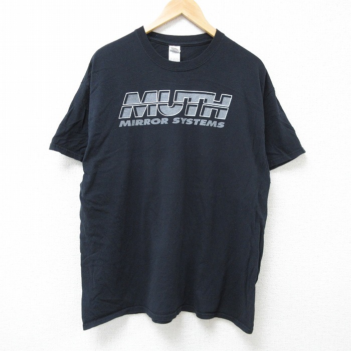 XL★古着 半袖 Tシャツ メンズ MUTH コットン クルーネック 黒 ブラック 25jun16 中古