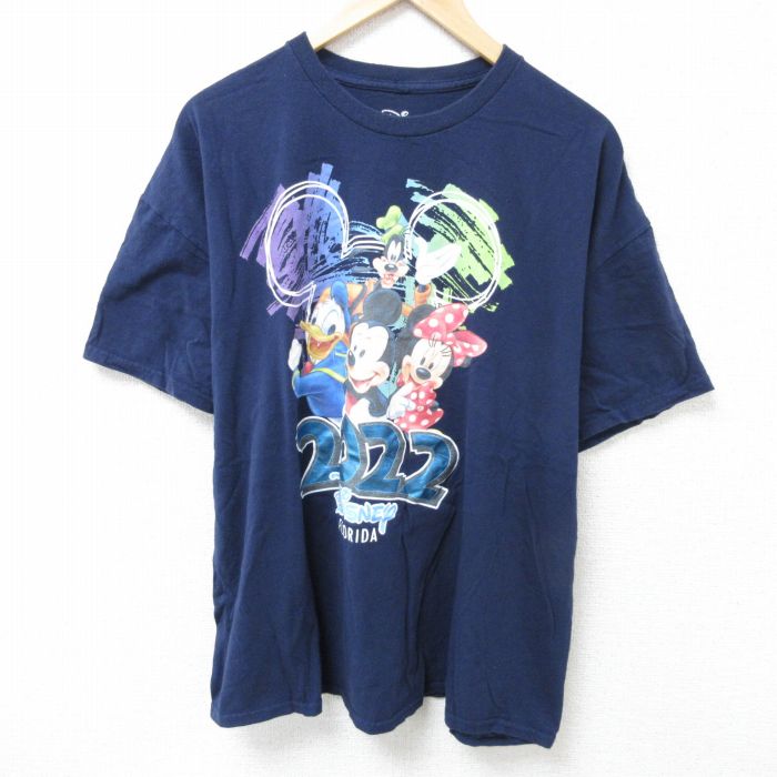 半袖Tシャツ ディズニー ネイビー XL | 古着
