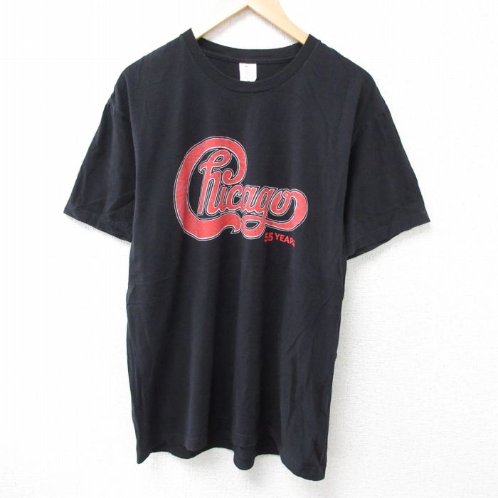 ロック バンド シカゴ 半袖Tシャツ ブラック L | 古着