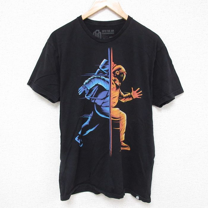 半袖Tシャツ 宇宙服 ブラック L | 古着