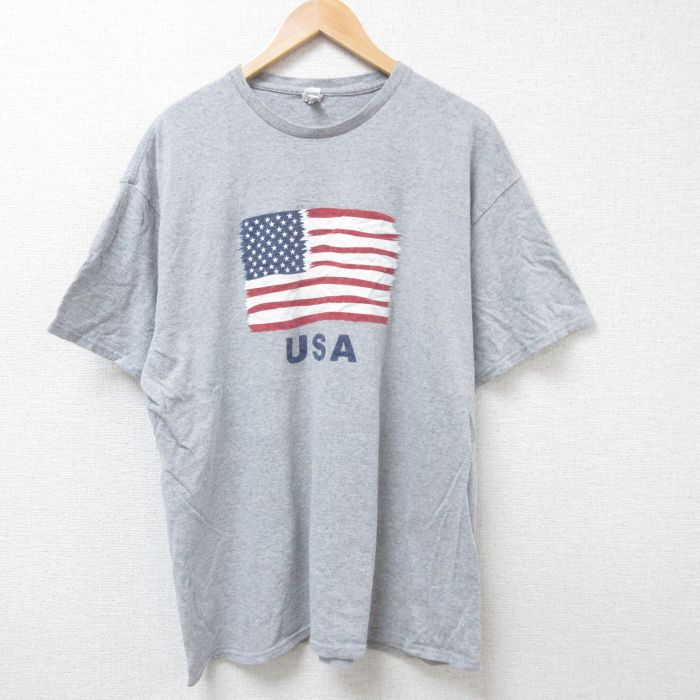 半袖Tシャツ 星条旗 グレー XL | 古着