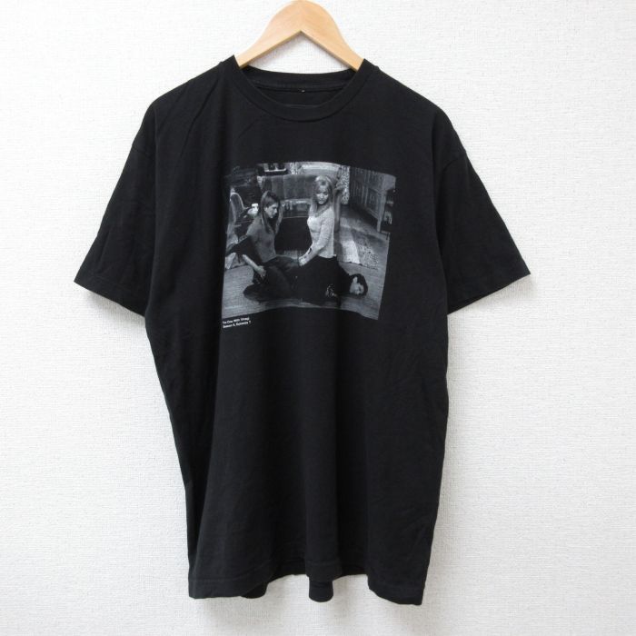 XL★古着 半袖 Tシャツ メンズ ドラマ フレンズ 大きいサイズ コットン クルーネック 黒 ブラック 25jun20 中古