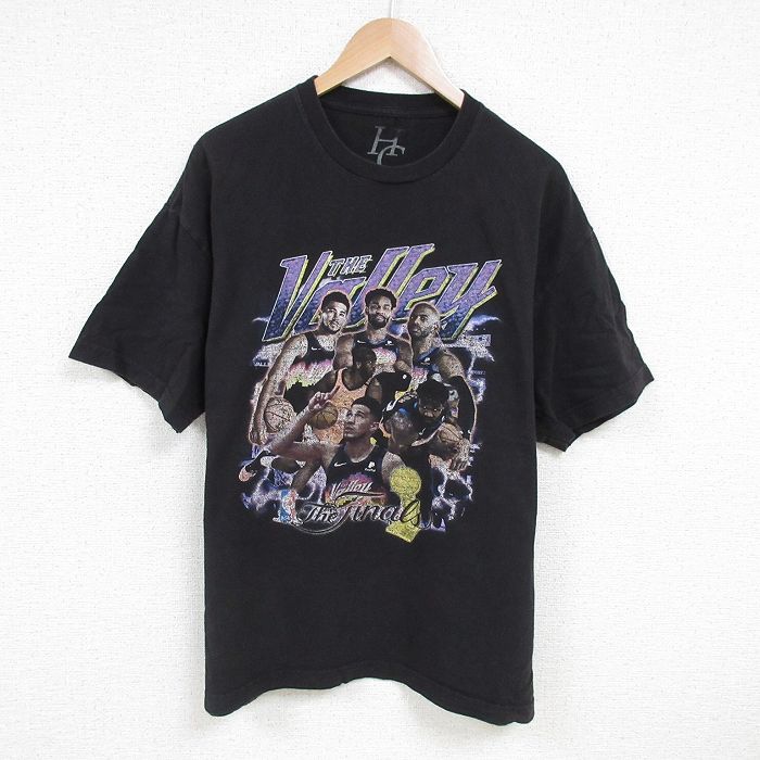XL★古着 半袖 Tシャツ メンズ MBA バレーサンズ 大きいサイズ クルーネック 黒 ブラック バスケットボール 25jun24 中古