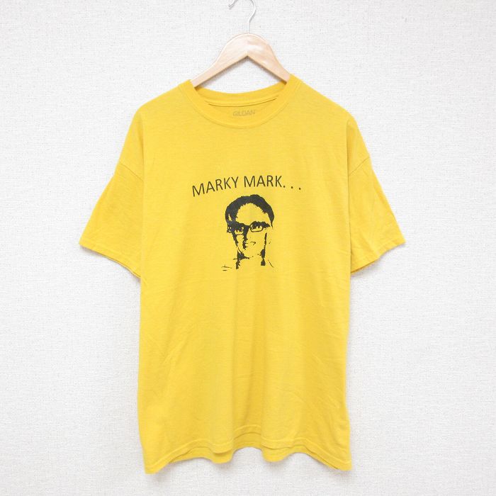 XL★古着 半袖 Tシャツ メンズ ヒップホップ ラップ マーキーマーク&ザファンキーパンチ クルーネック 黄 イエロー 25jun26 中古