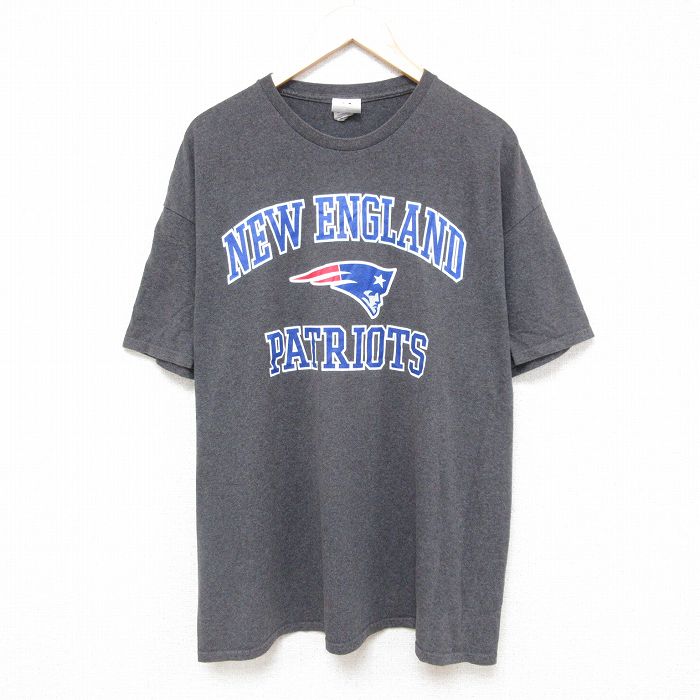 【50%OFF】マジェスティック 半袖Tシャツ NFL ニューイングランドペイトリオッツ グレー XL | 古着