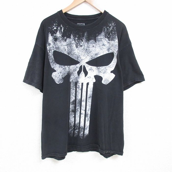 マーベル 半袖Tシャツ パニッシャー ブラック XL | 古着