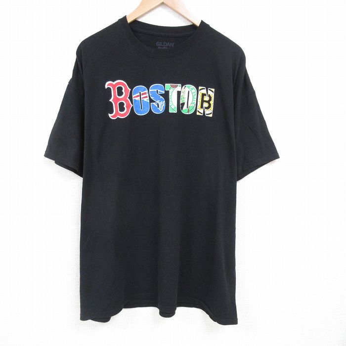 ボストン 半袖Tシャツ ブラック XL | 古着