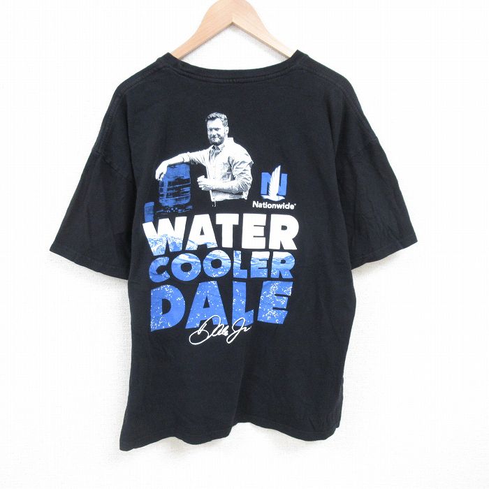 XL★古着 半袖 Tシャツ メンズ ウォータークーラー 大きいサイズ クルーネック 黒 ブラック 25jun27 中古