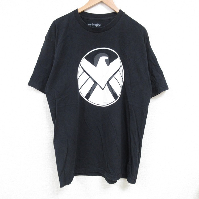 マーベル 半袖Tシャツ シールド ブラック XL | 古着