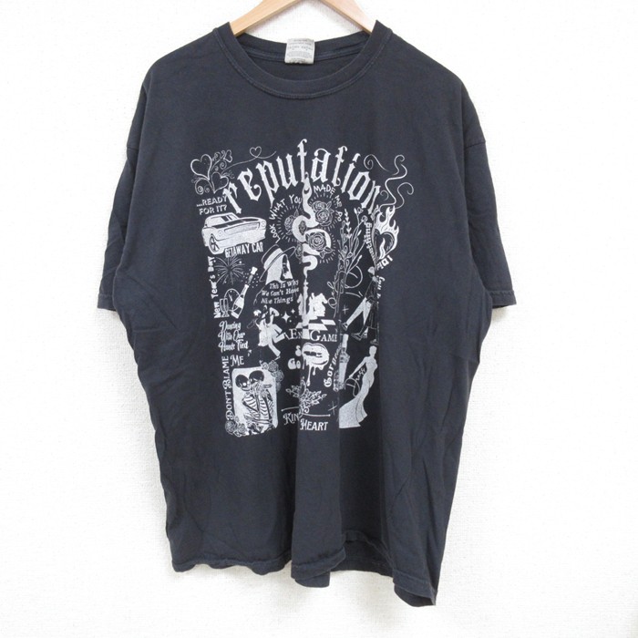 XL★古着 半袖 Tシャツ メンズエンドゲーム 大きいサイズ コットン クルーネック 黒 ブラック 25jun27 中古 メンズ