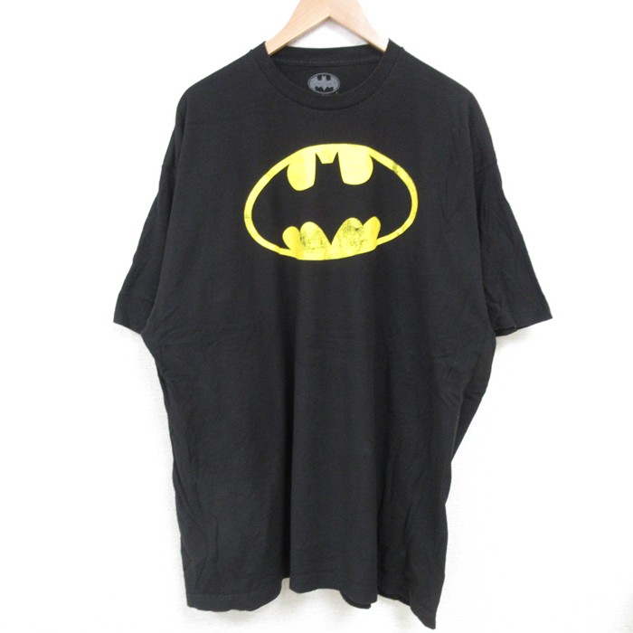 XL★古着 半袖 Tシャツ メンズ DCコミックス バットマン BATMAN 大きいサイズ コットン クルーネック 黒 ブラック 25jun27 中古