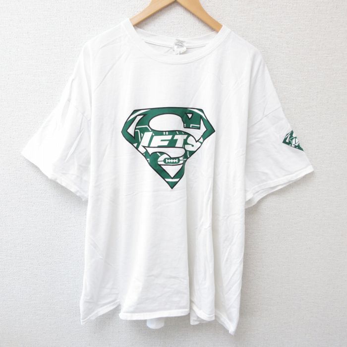 XL★古着 半袖 Tシャツ メンズ ジェッツ 大きいサイズ コットン クルーネック 白 ホワイト 25jun28 中古