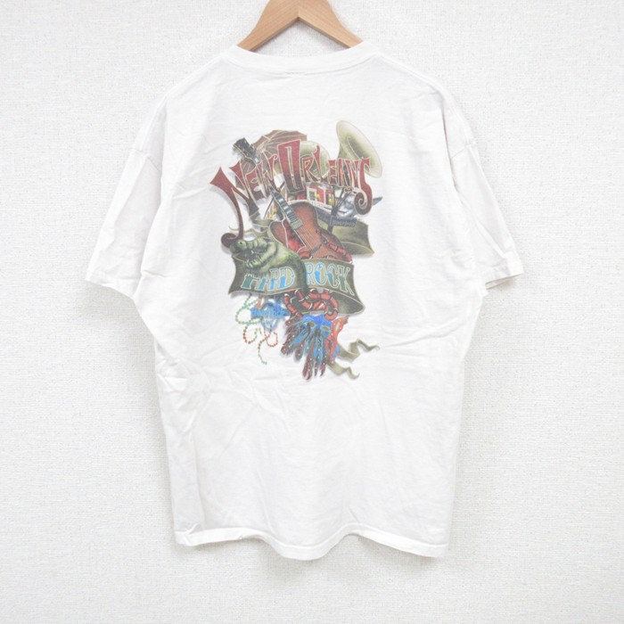 ハードロックカフェ 半袖Tシャツ ニューオリンズ ホワイト XL | 古着