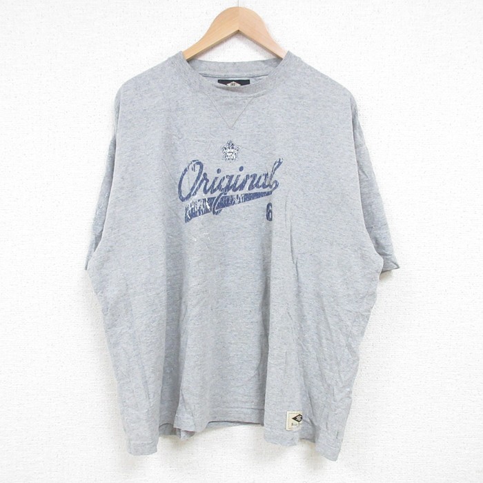 グレー霜降り 半袖Tシャツ XL | 古着