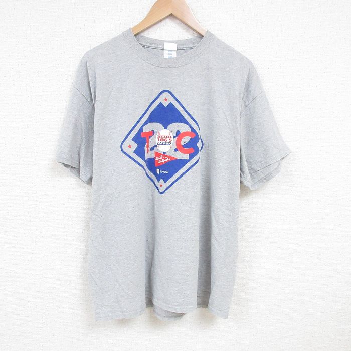 XL★古着 半袖 Tシャツ メンズ TOC 大きいサイズ クルーネック グレー 霜降り 25jun28 中古