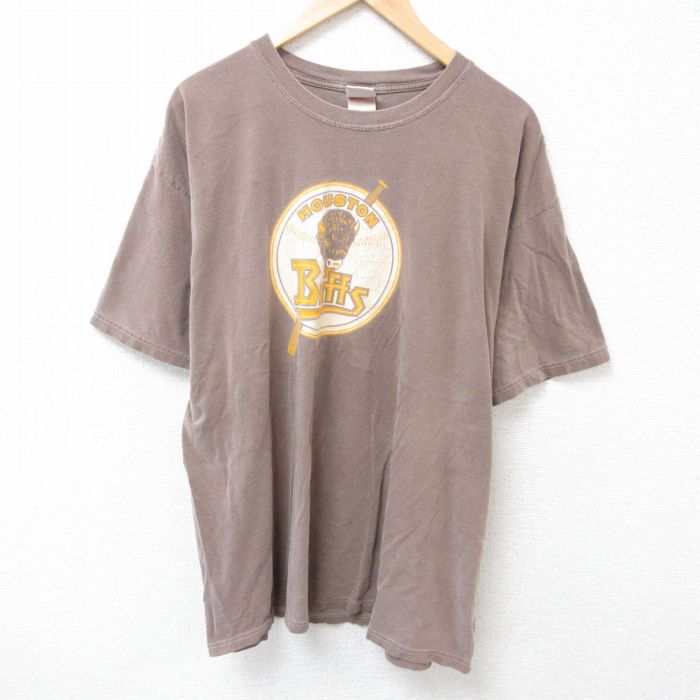 ヒューストン 半袖Tシャツ ブラウン XL | 古着