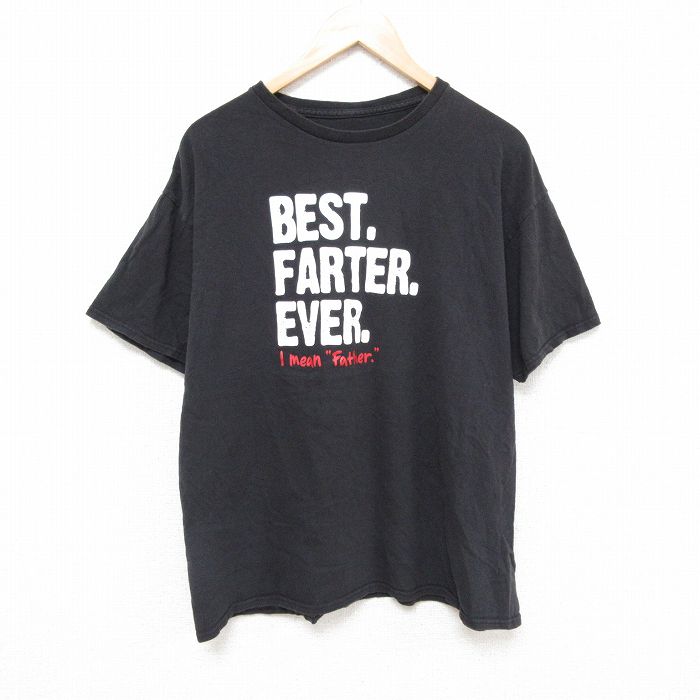 L★古着 半袖 Tシャツ メンズ BEST クルーネック 黒 ブラック 25jul03 中古