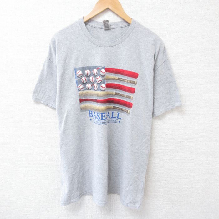 半袖Tシャツ ベースボール グレー XL | 古着