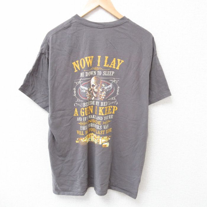 半袖Tシャツ スカル グレー XL | 古着