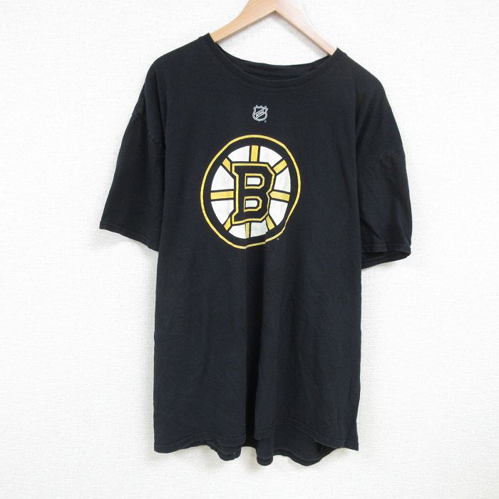 XL★古着 半袖 Tシャツ メンズ NHL ボストンブルーインズ PASTRNAK 88 大きいサイズ コットン クルーネック 黒 ブラック アイスホッケー 25jul04 中古