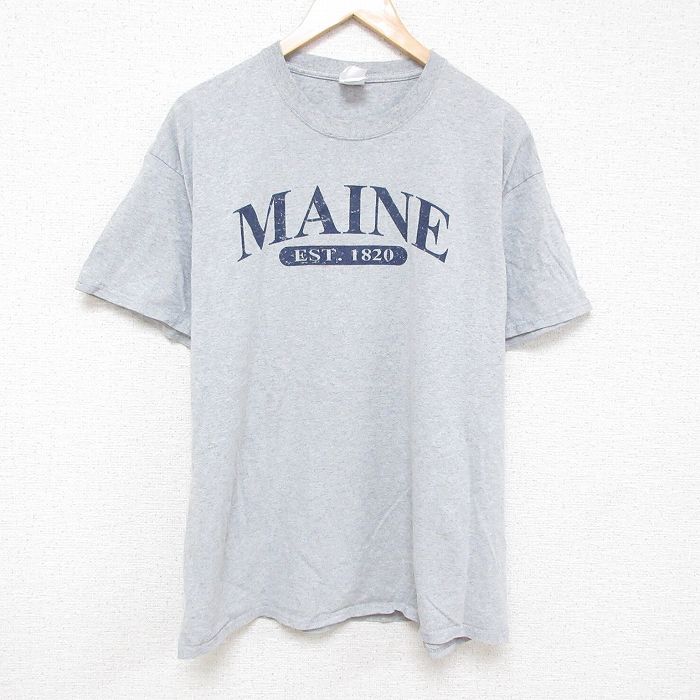 MAINE 半袖Tシャツ グレー XL | 古着