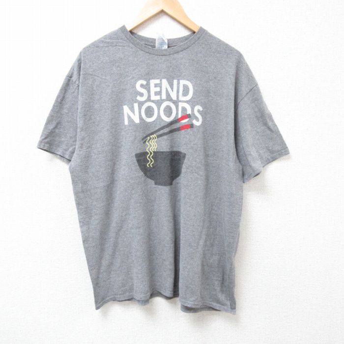 半袖Tシャツ ヌードル グレー XL | 古着