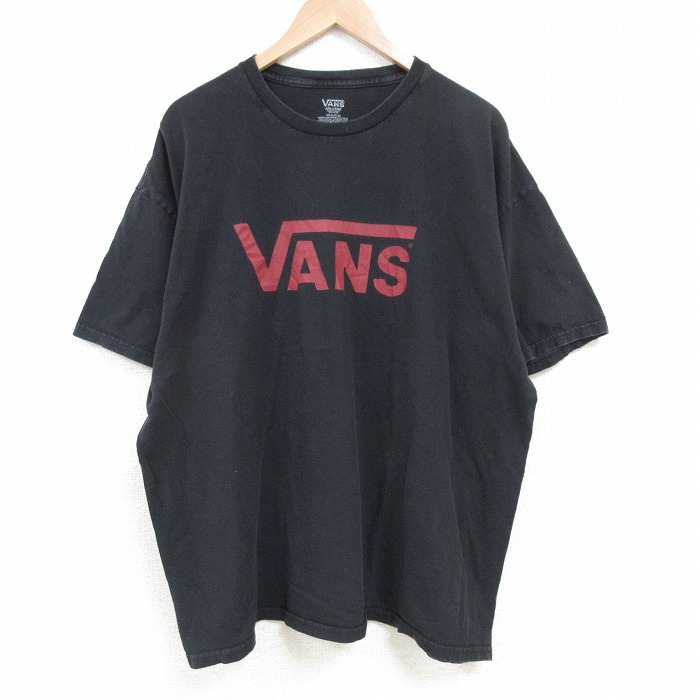 XL★古着 ヘインズ Hanes 半袖 ブランド Tシャツ メンズ ビッグロゴ 大きいサイズ コットン クルーネック 黒 ブラック 25jul05 中古