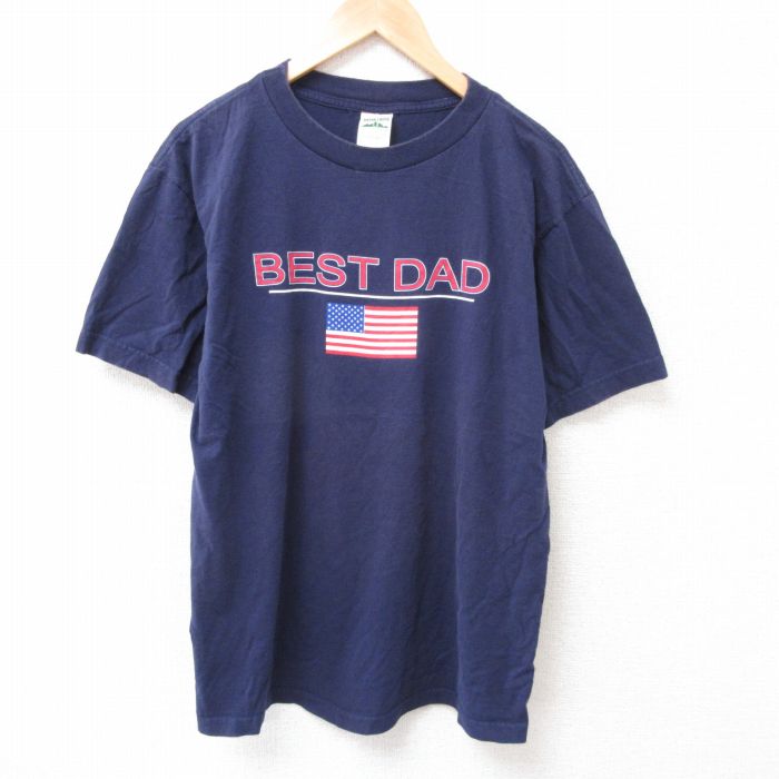 【50%OFF】半袖Tシャツ 星条旗 ネイビー L | 古着