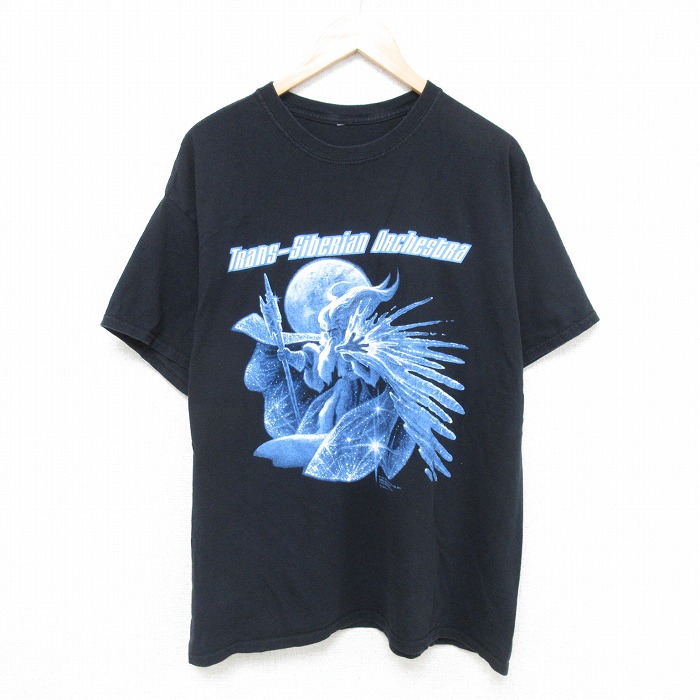 XL★古着 半袖 ロック バンド Tシャツ メンズ トランスシベリアンオーケスチラ クルーネック 黒 ブラック 25jul15 中古