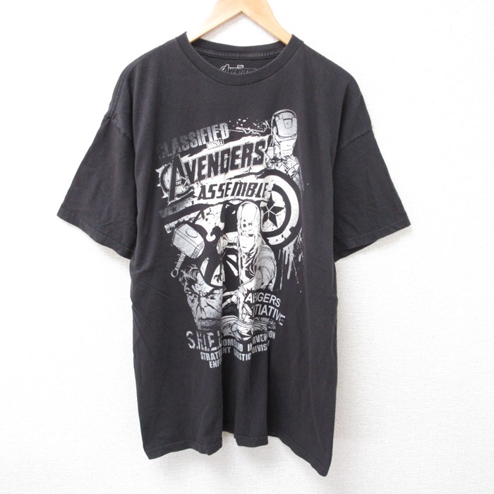 マーベル アベンジャーズ 半袖Tシャツ ブラック XL | 古着
