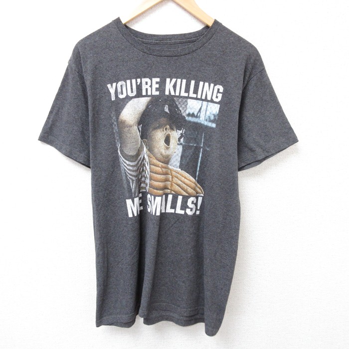 L★古着 半袖 Tシャツ メンズ 映画 サンドロット クルーネック 濃グレー 霜降り 25jul17 中古