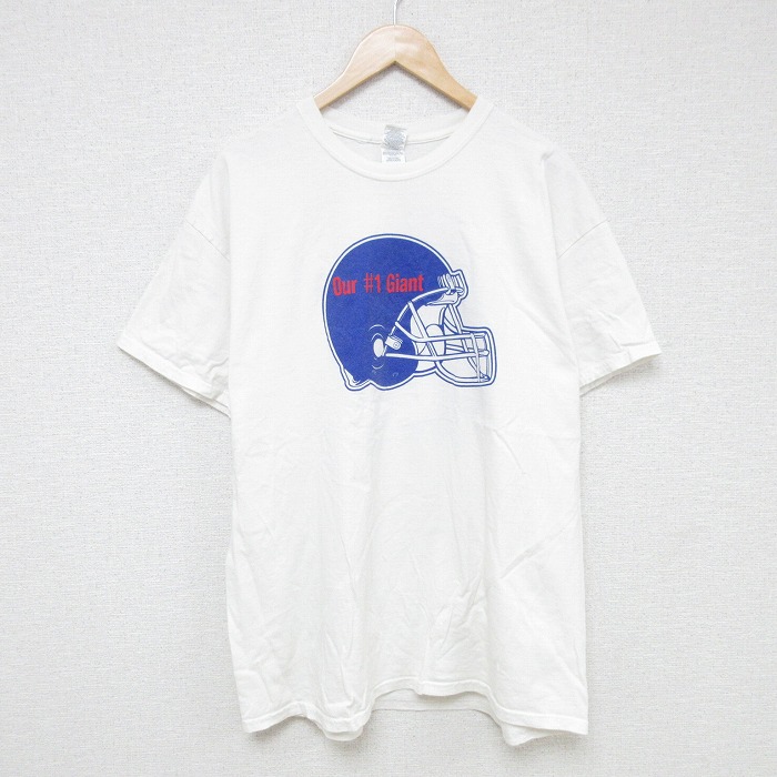 XL★古着 半袖 Tシャツ メンズ ジャイアンツ コットン クルーネック 白 ホワイト 25jul18 中古