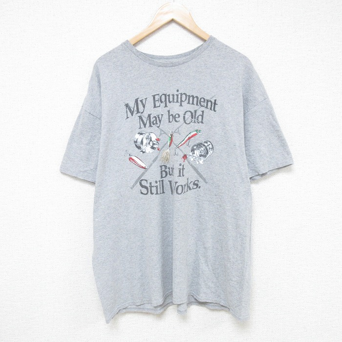半袖Tシャツ ルアー グレー XL | 古着