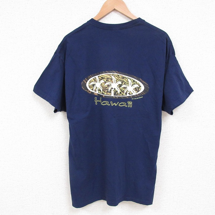 ヘインズ 半袖Tシャツ ハワイ ネイビー XL | 古着